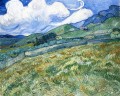 Campo de trigo con montañas al fondo Vincent van Gogh